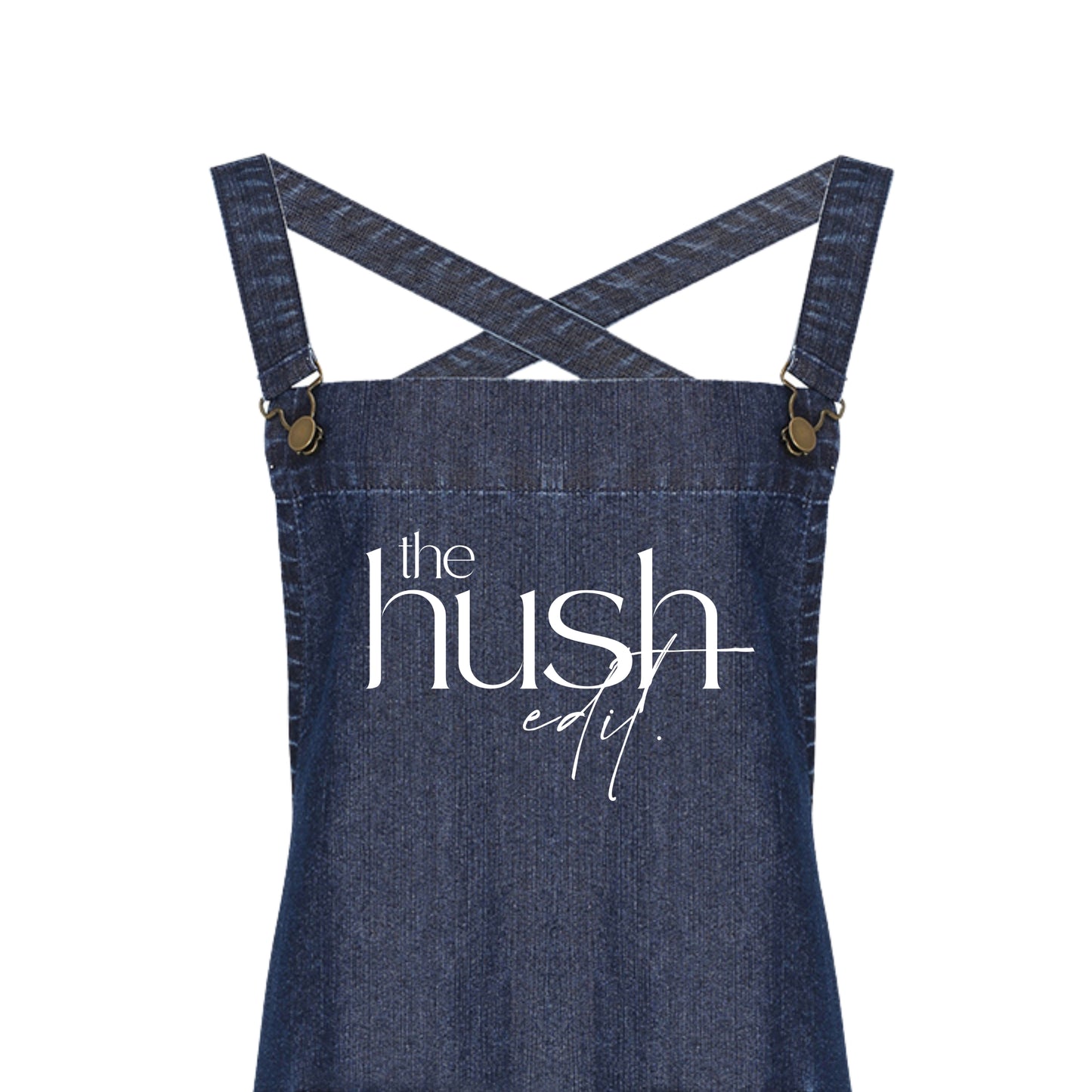Personalised Logo Apron, Company Logo Apron, Design your own logo apron, Blue Denim Logo Apron