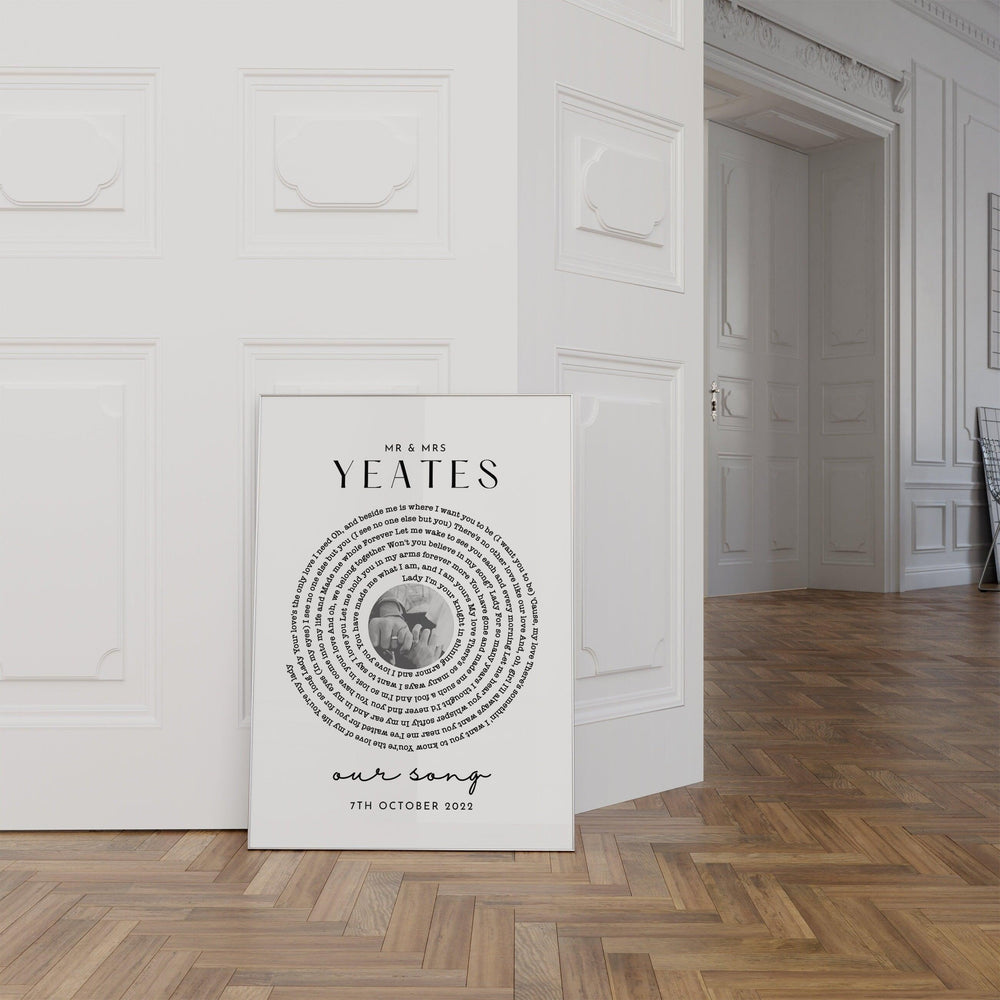 
                  
                    Wedding Anniversary Gift for Him and Her, Anniversary Gifts for Him Her, Vinyl Record Song Lyric Gift, Vinyl Record Print, Personalised Gift - Glam and Co 
                  
                