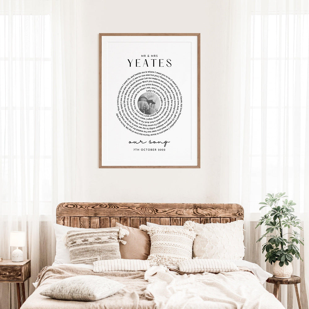 
                  
                    Wedding Anniversary Gift for Him and Her, Anniversary Gifts for Him Her, Vinyl Record Song Lyric Gift, Vinyl Record Print, Personalised Gift - Glam and Co 
                  
                