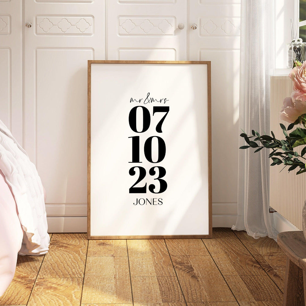 
                  
                    Personalised Wedding Gift, Wedding Gift for Him or Her, Wedding Engagement Gift, Paper Anniversary Gift, Christmas Gift for Wife Husband - Glam and Co 
                  
                