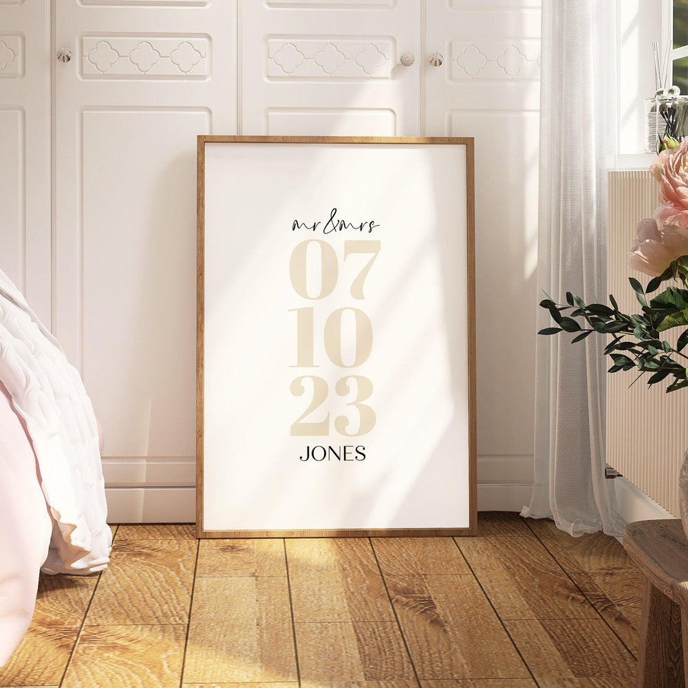 
                  
                    Personalised Wedding Gift, Wedding Gift for Him or Her, Wedding Engagement Gift, Paper Anniversary Gift, Christmas Gift for Wife Husband - Glam and Co 
                  
                