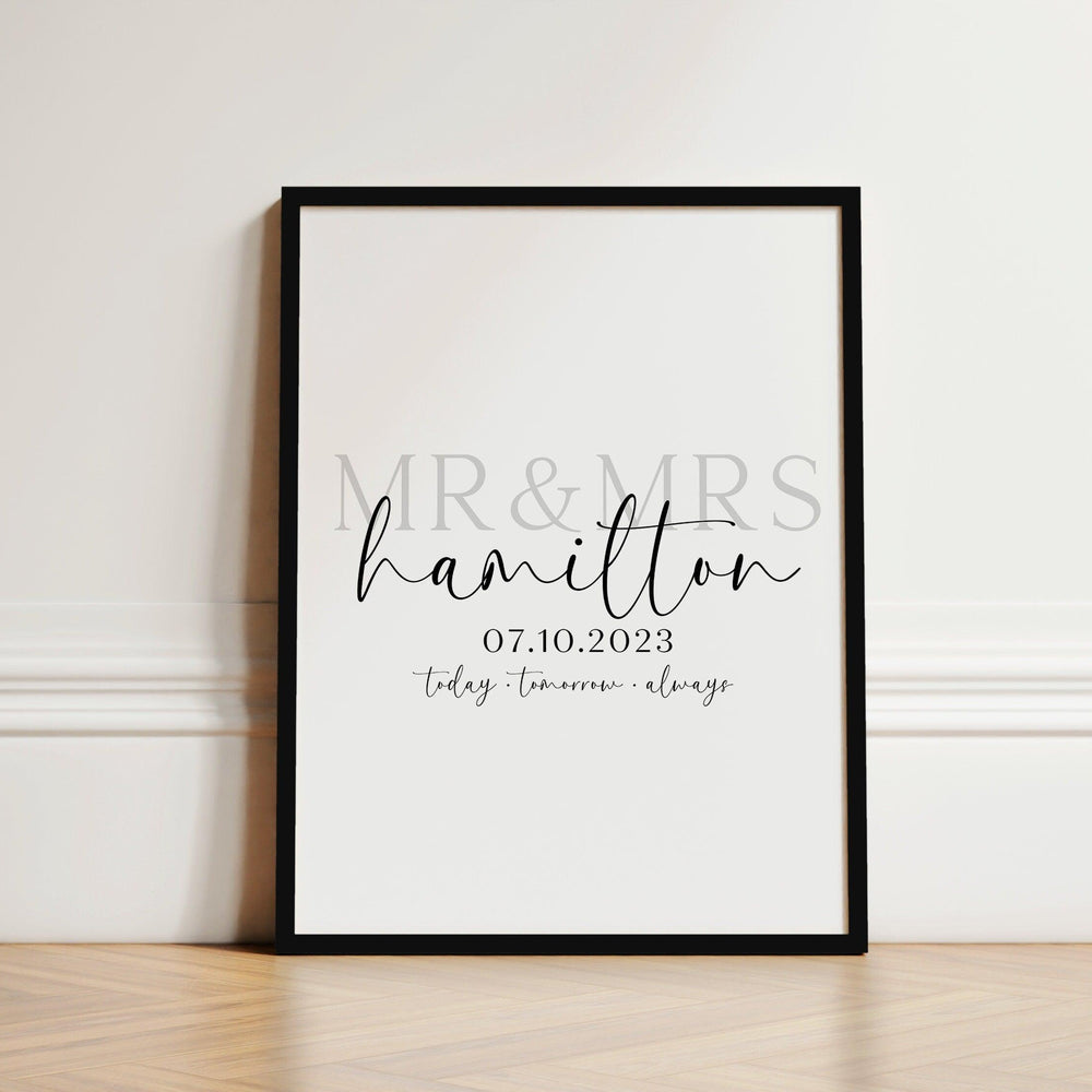 
                  
                    Personalised Couples Gift, Anniversary Gift for Him or Her, Wedding Engagement Gift, Paper Anniversary Gift, Christmas Gift for Wife Husband - Glam and Co 
                  
                