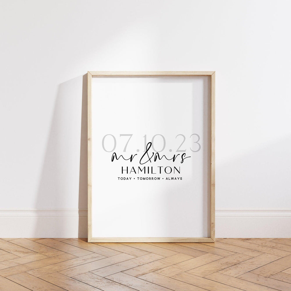 Personalised Couples Gift, Anniversary Gift for Him or Her, Wedding Engagement Gift, Paper Anniversary Gift, Christmas Gift for Wife Husband - Glam and Co 
