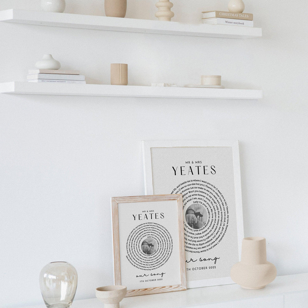 
                  
                    Wedding Anniversary Gift for Him and Her, Anniversary Gifts for Him Her, Vinyl Record Song Lyric Gift, Vinyl Record Print, Personalised Gift - Glam and Co 
                  
                