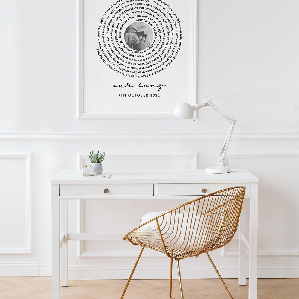 
                  
                    Wedding Anniversary Gift for Him and Her, Anniversary Gifts for Him Her, Vinyl Record Song Lyric Gift, Vinyl Record Print, Personalised Gift - Glam and Co 
                  
                