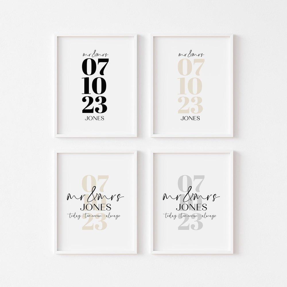 
                  
                    Personalised Wedding Gift, Wedding Gift for Him or Her, Wedding Engagement Gift, Paper Anniversary Gift, Christmas Gift for Wife Husband - Glam and Co 
                  
                