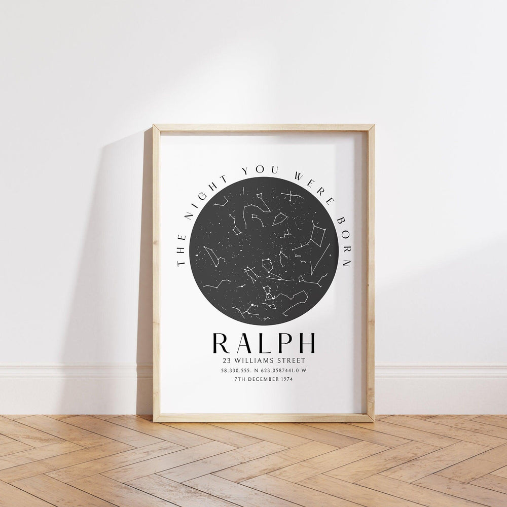 
                  
                    50th Birthday Gift, Star Map Print, The night you were born star map print, Star Map Gift for Birthday, Birthday Gifts for Him and Her, Map - Glam and Co 
                  
                