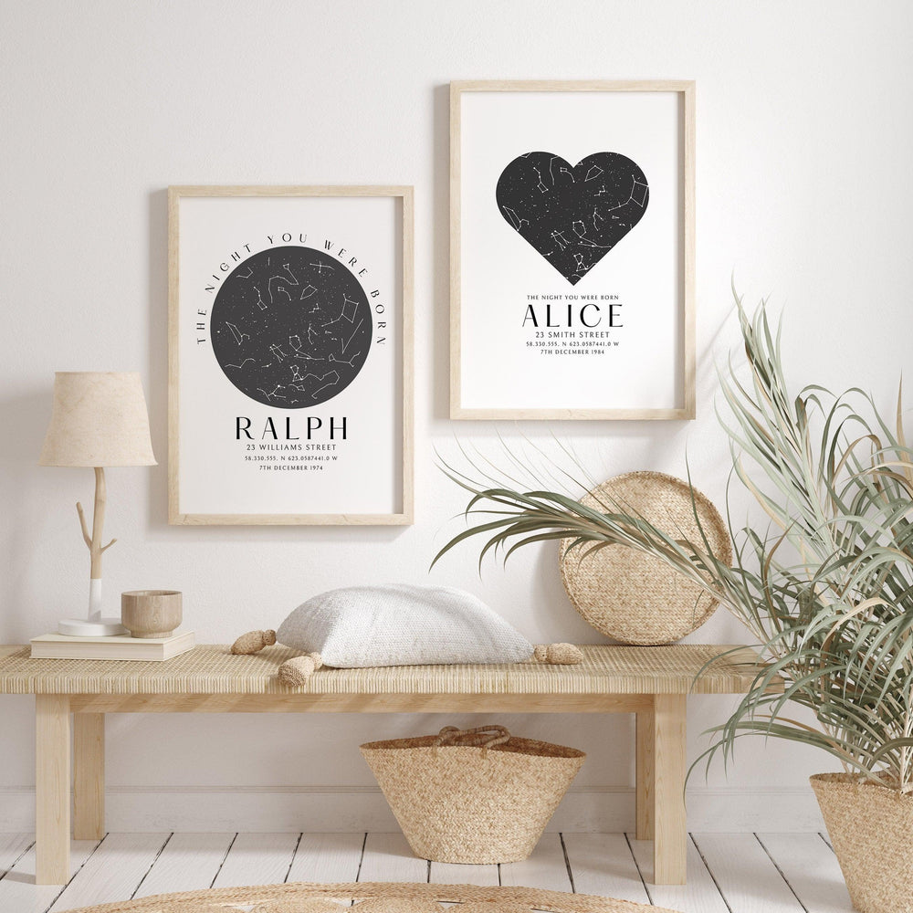 
                  
                    40th Birthday Gift, Star Map Print, The night you were born star map print, Star Map Gift for Birthday, Birthday Gifts for Him and Her, Map - Glam and Co 
                  
                