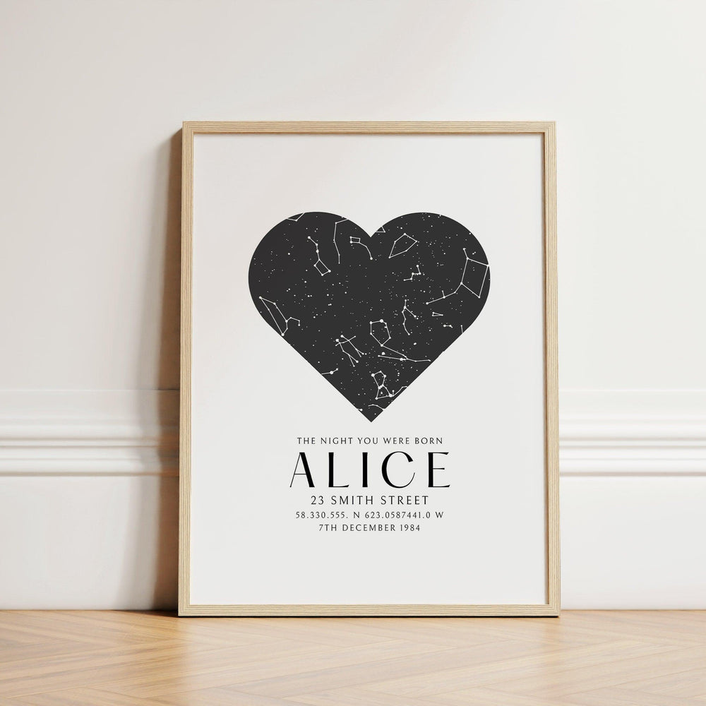 
                  
                    40th Birthday Gift, Star Map Print, The night you were born star map print, Star Map Gift for Birthday, Birthday Gifts for Him and Her, Map - Glam and Co 
                  
                