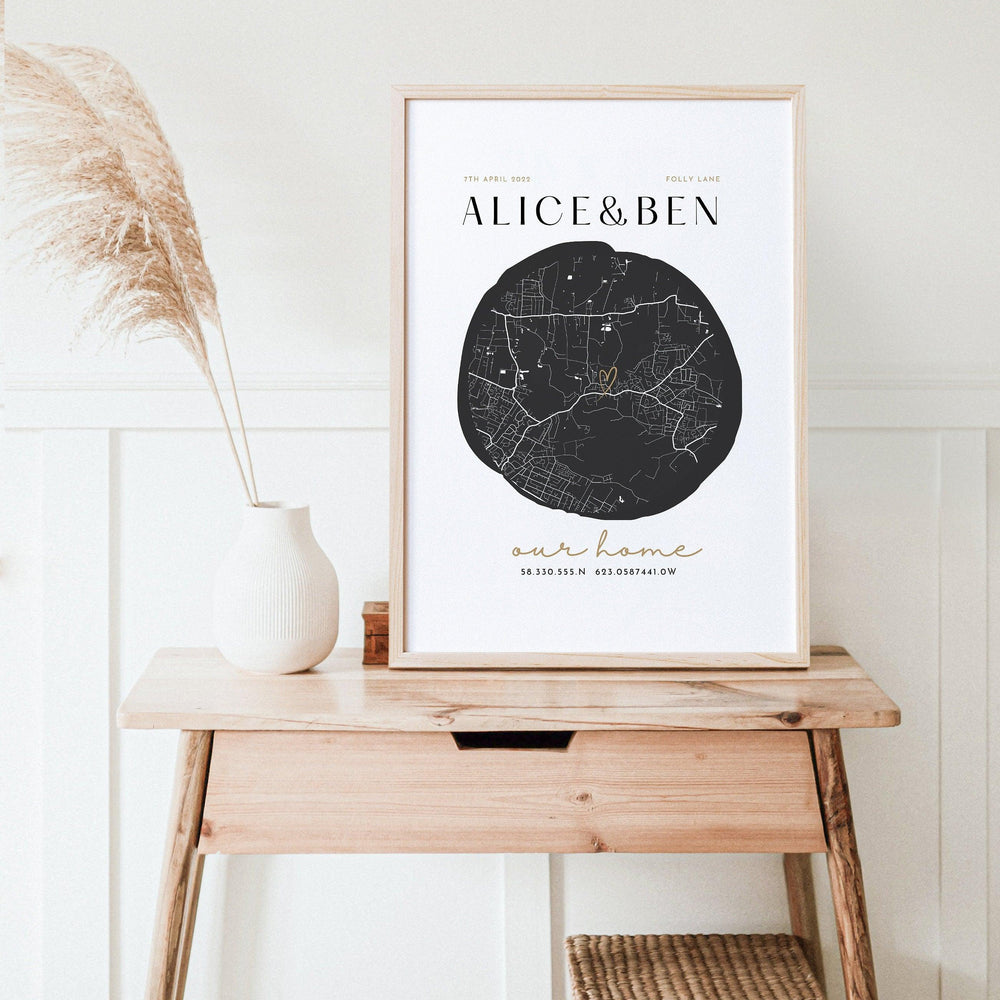 
                  
                    Our Home Map Print, New Home Gift Map Print, Our Home Map Gift for Anniversary, Gifts for New Home Our Home, Housewarming Gifts - Glam and Co 
                  
                