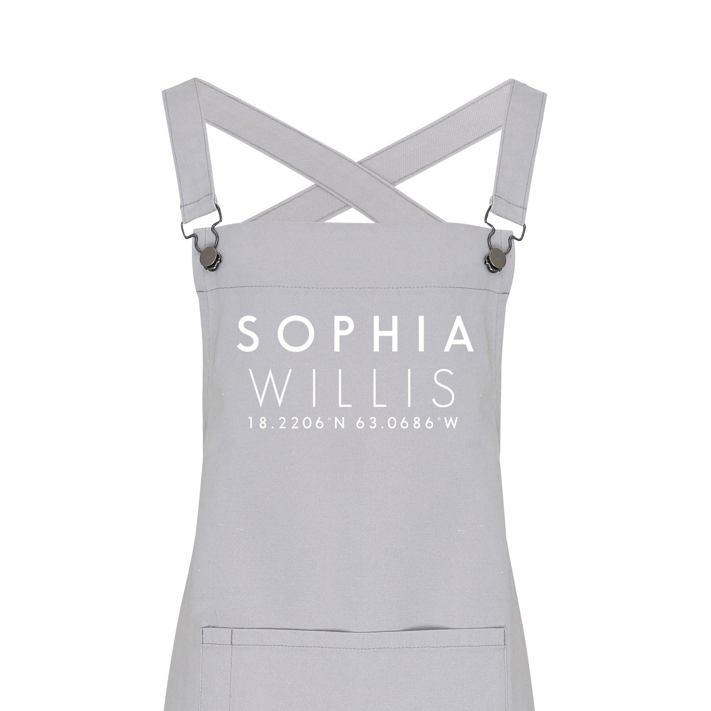 Personalised Denim Barista Style Apron | Aprons for Men and Women | Co-Ordinates Apron - Glam & Co Designs Ltd