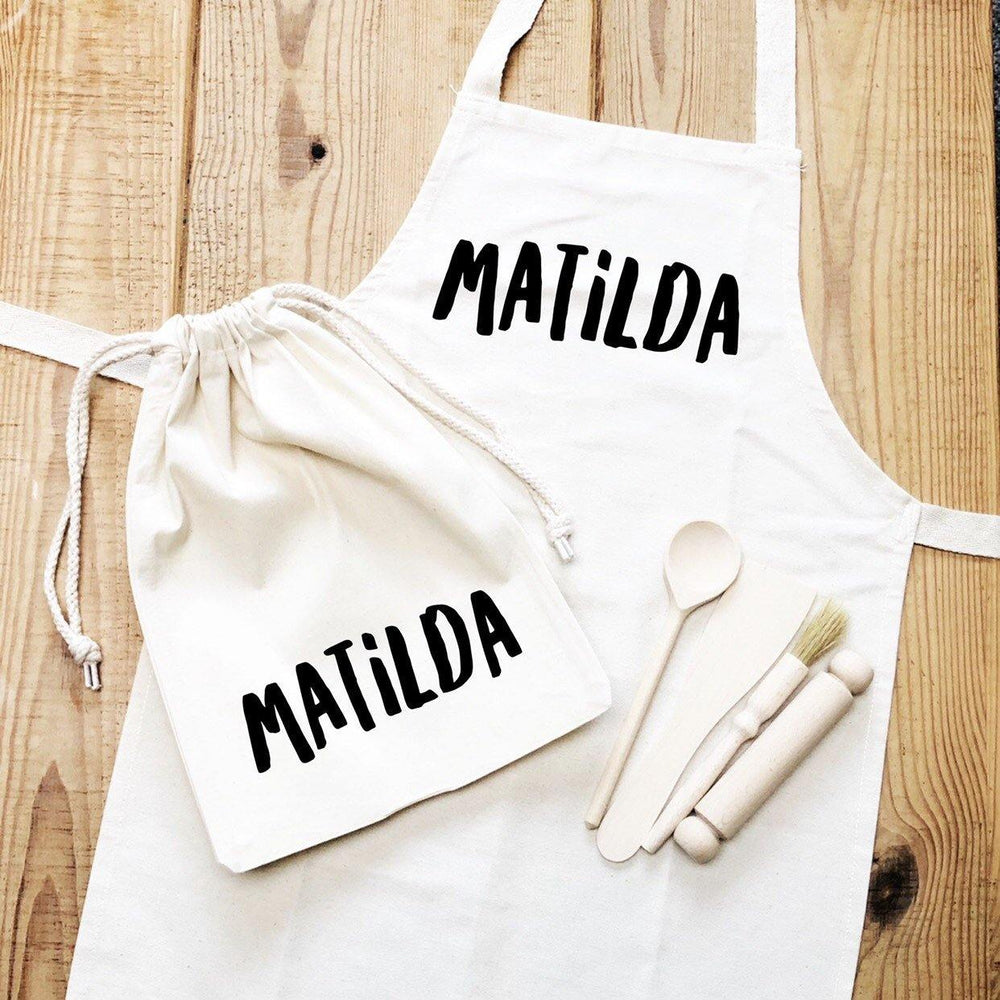 
                  
                    Kids Baking Set | Aprons for Kids | Kids Baking Apron | Personalised Kids Baking Set | Personalised Kids Apron |Aprons for Children - Glam and Co 
                  
                
