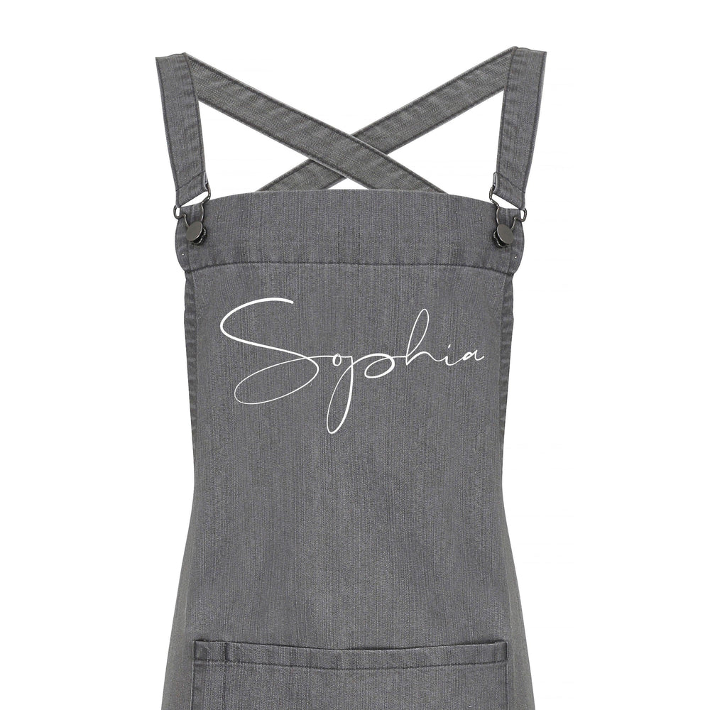 
                  
                    Personalised Denim Grey Apron | Aprons for Men and Women - Glam & Co Designs Ltd
                  
                